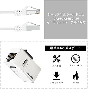 Amazon.co.jp: Iwillink Cat6 カプラー RJ45 Cat6 シールド付き