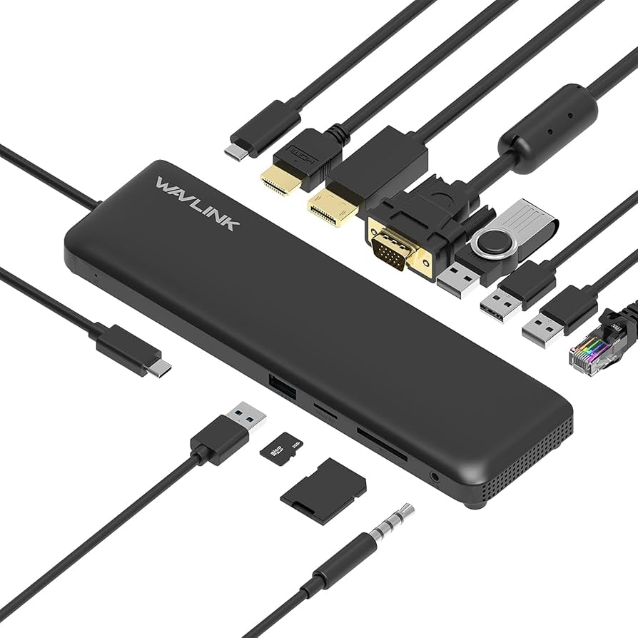 Amazon.co.jp: WAVLINK USB-C ドッキングステーション 12-in-1ハブ 4K