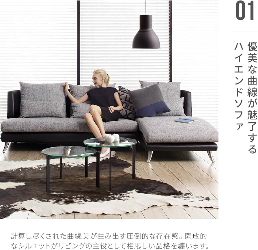 Amazon｜アルモニア (Armonia) ソファセット 4人掛け 幅221cm 【K-012