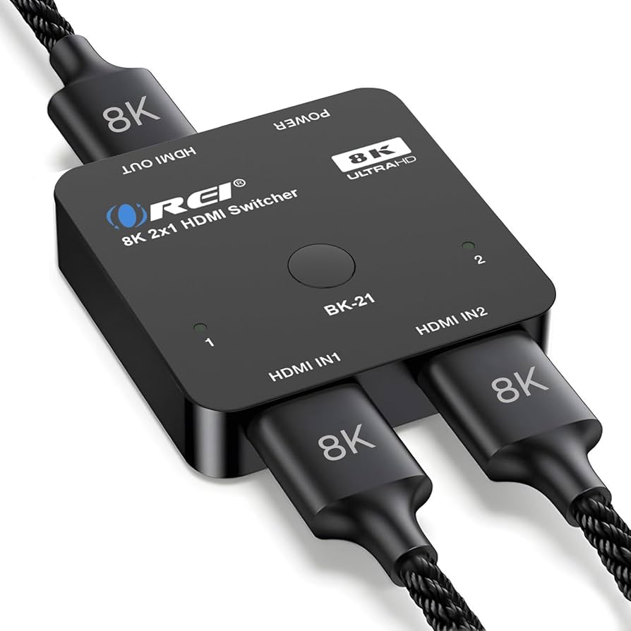 Amazon.com: OREI 8K 2x1 HDMI Switch 4K@120hz - Auto HDMI Selector