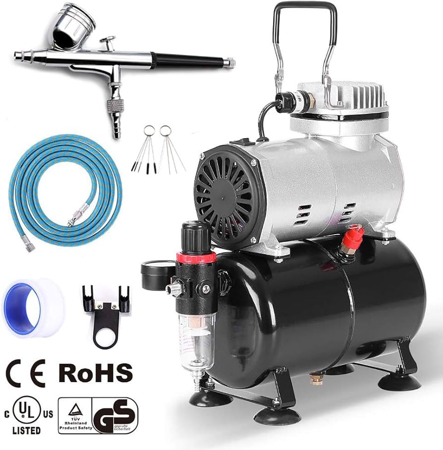 Amazon | Ausuc エアブラシ コンプレッサー セット エアーブラシ