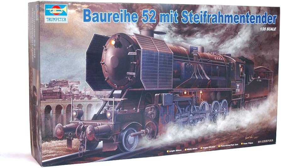 Amazon | トランペッター 1/35 ドイツ軍用蒸気機関車 BR52 00210
