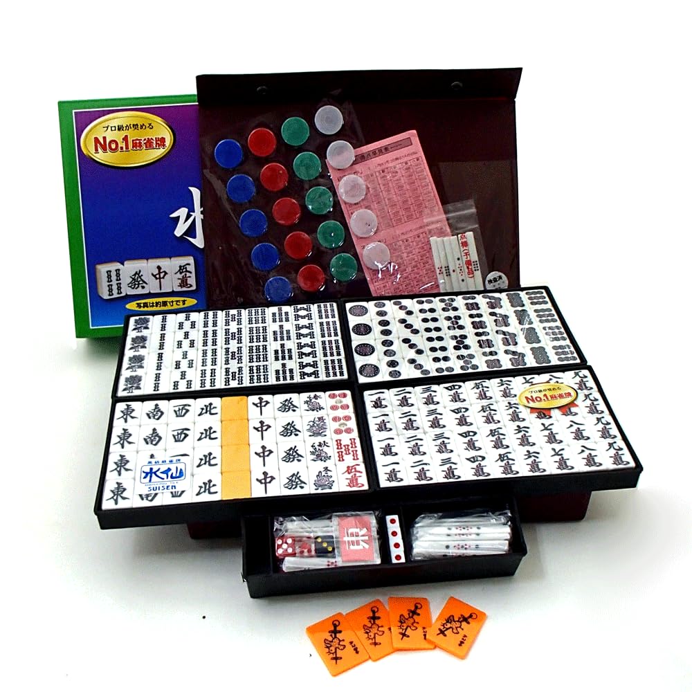Amazon.co.jp: 麻雀セット DX麻雀マット69cm四方と大きめで 麻雀牌