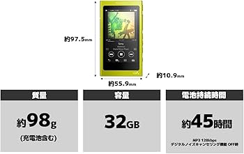 Amazon.co.jp: ソニー ウォークマン Aシリーズ 32GB NW-A36HN