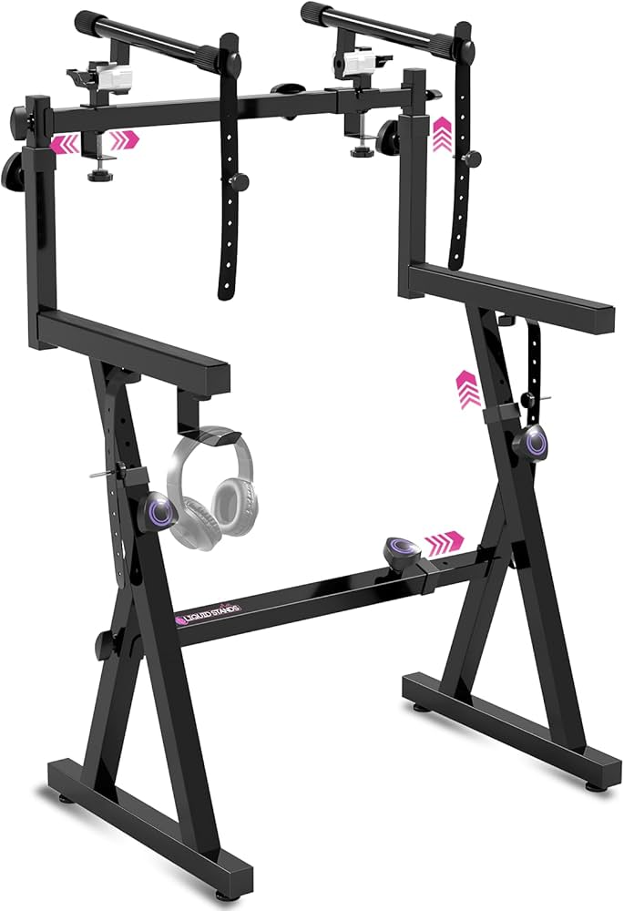 2段目付 On-Stage Stands ダブルX型キーボードスタンド Amazon.co.jp