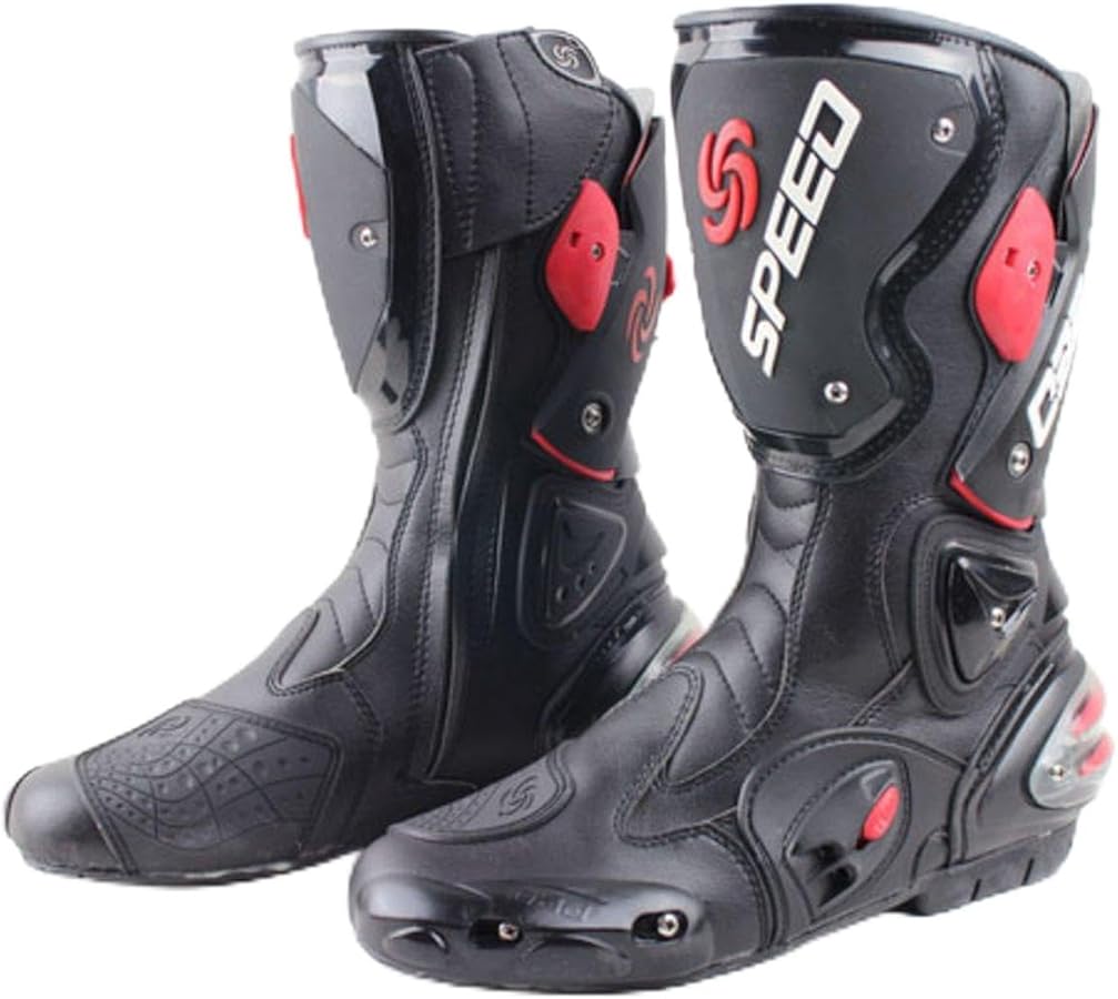 Amazon.co.jp: バイク靴 レーシングブーツ プロテクトスポーツブーツ