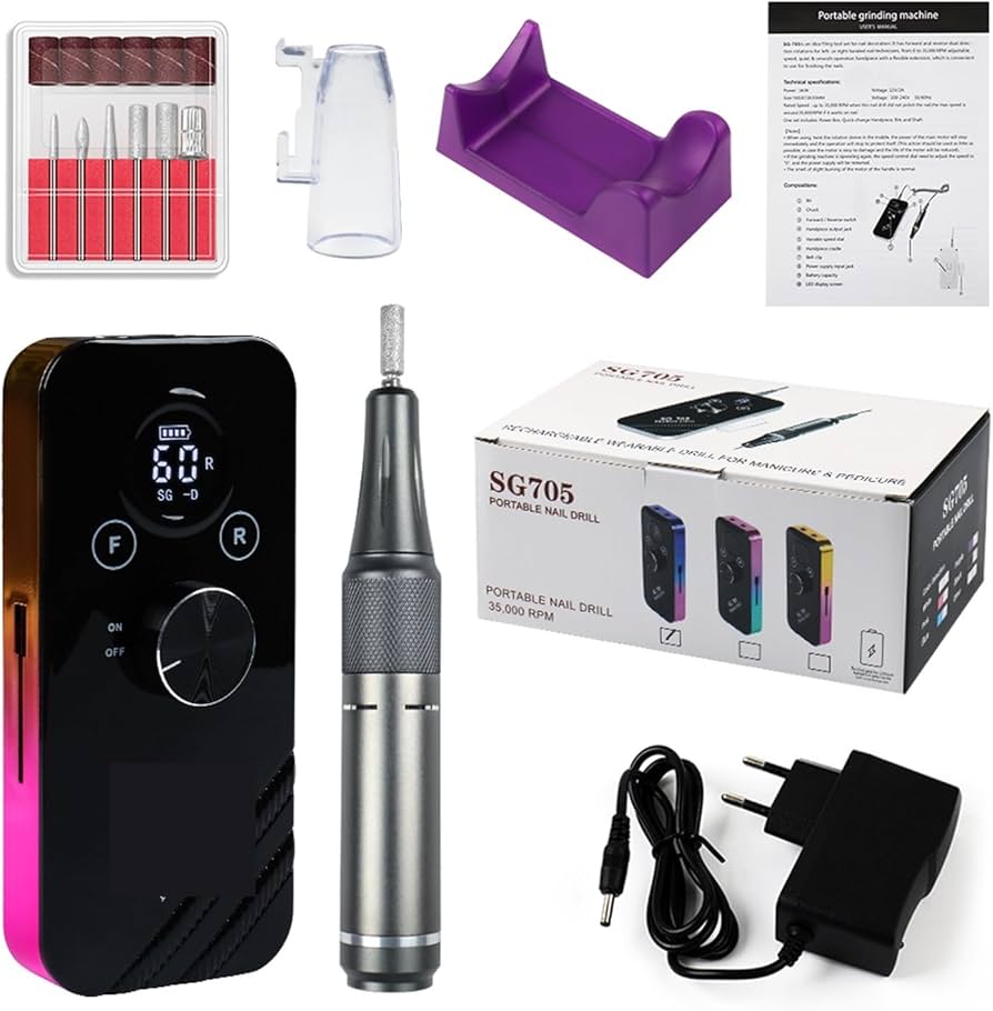 Amazon.co.jp: 電動ネイルマシン 35000 RPM ポータブル電気ネイル