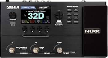 Nux MG-30 Multi-Effects Modeling Guitar Effects Processor , Black