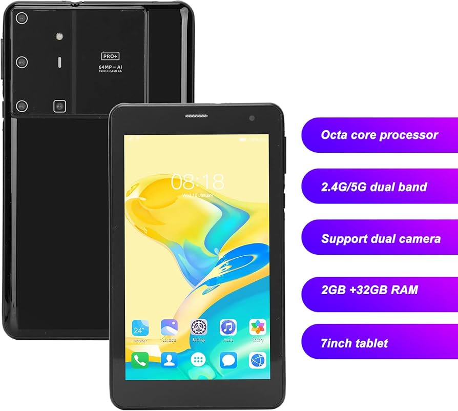 Amazon.co.jp: 7インチタブレットAndroid9.0、1280 x 800 IPS FHD