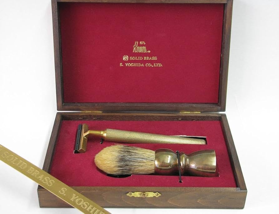 Amazon.co.jp: 三郎商店 真鍮 シェービングセット ♪ 髭剃り カミソリS