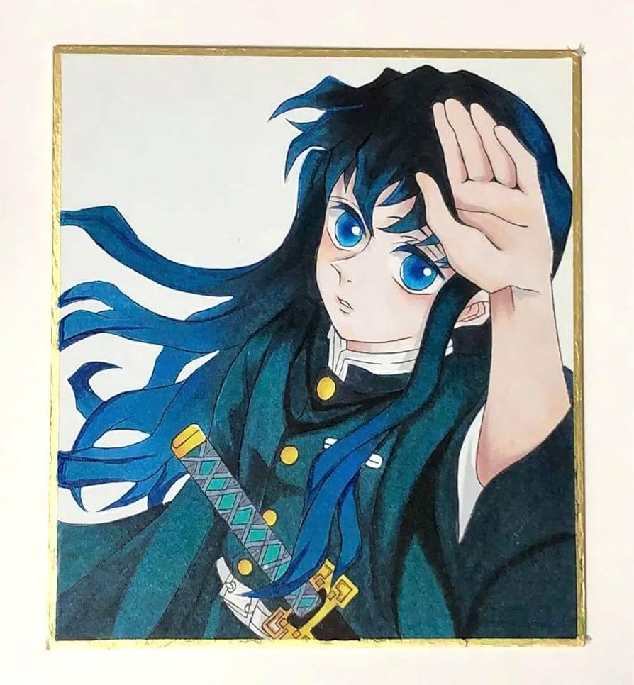 Amazon.co.jp: 鬼滅 時透無一郎 ファンアート 手描きイラスト 色紙