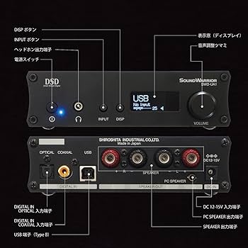 Amazon.co.jp: SOUNDWARRIOR 日本製 USB DAC内蔵 プリメインアンプ