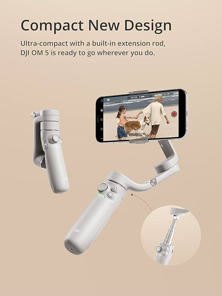 Amazon.com: DJI OM 5 Smartphone Gimbal Stabilizer, 3-Axis Phone