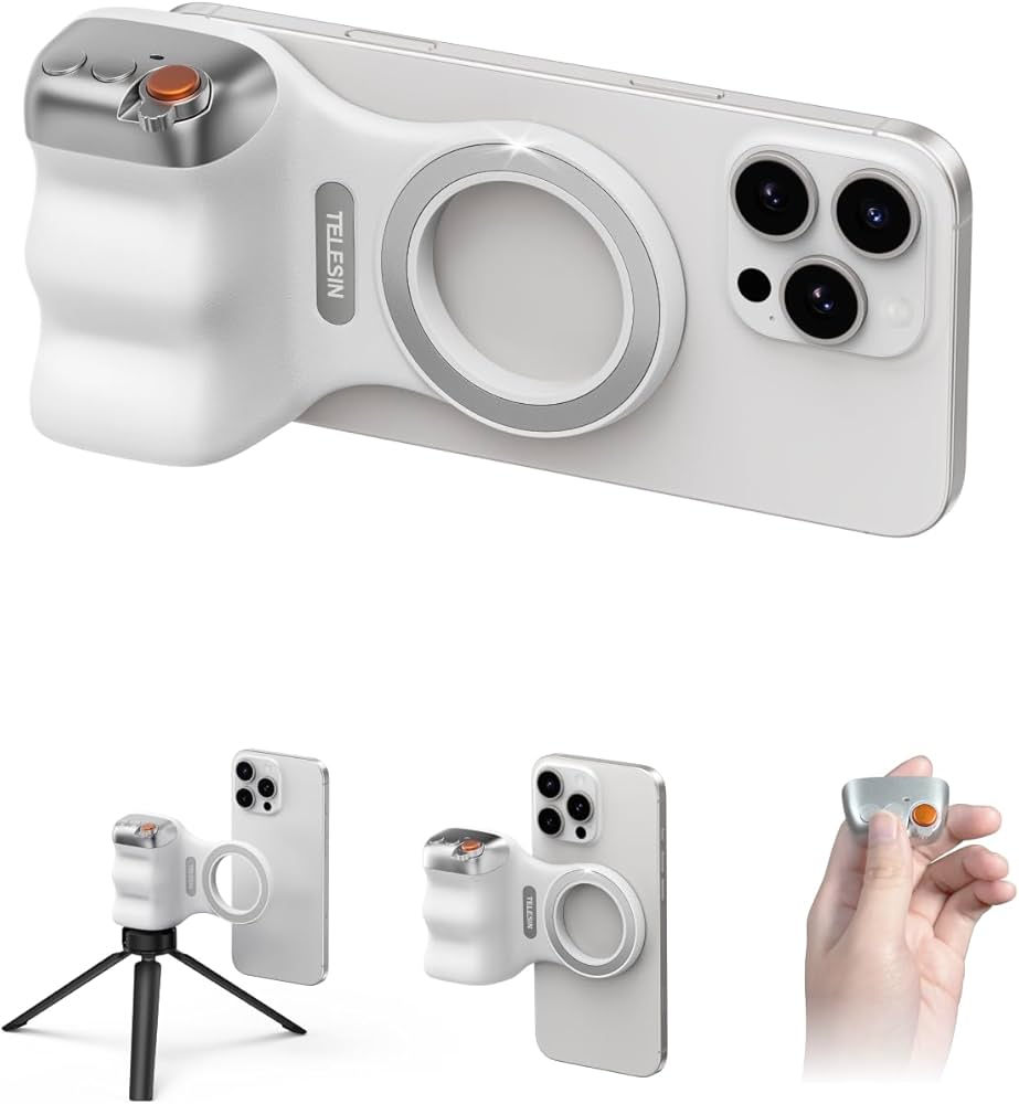 Amazon | TELESIN スマホグリップ マグネット 自撮りグリップ iphone