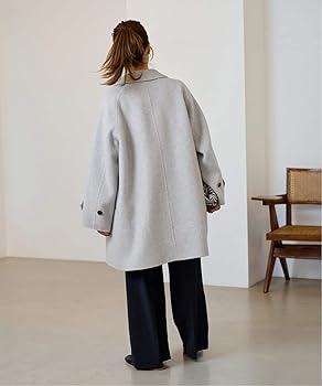 Amazon | [フレームワーク] リバーバルカラーショートコート 38