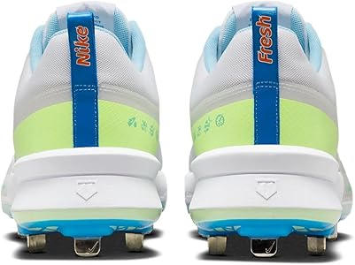 Nike Force Zoom Trout 9 Pro Low Metal Baseball Cleats, 7.5, White