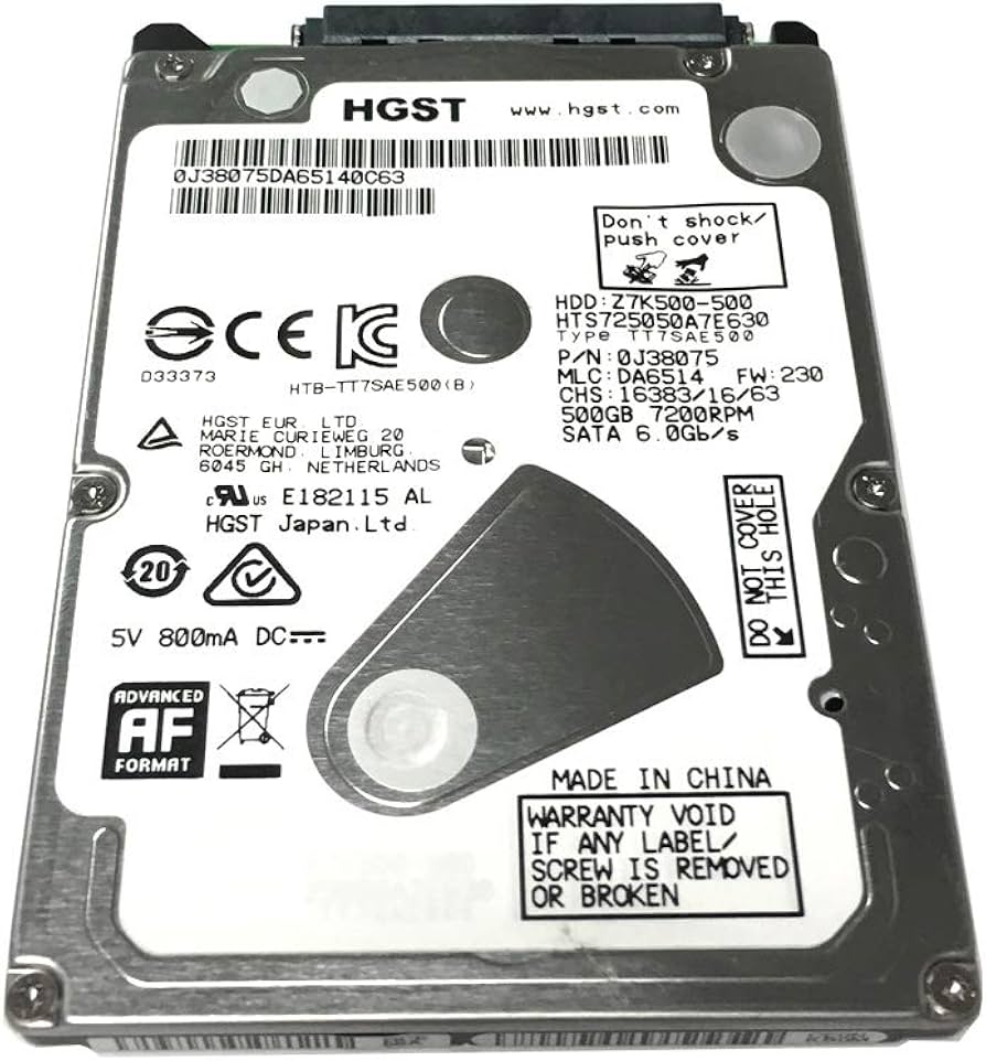 HGST 500GB 7200RPM 32MB Cache SATA 6.0Gb/s 2.5-inch PS3/PS4