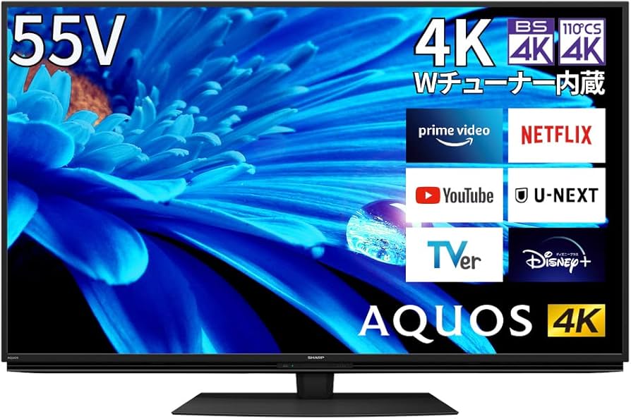 Amazon | シャープ 55V型 4K 液晶 テレビ AQUOS 4T-C55EN1 N-Black