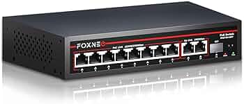 Amazon.co.jp: FOXNEO 1000Mbps PoE ハブ スイッチングハブ PoE給電