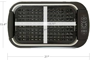 Power Smokeless Tempered Glass Lid and Turbo Speed Smoke Extractor