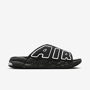 Amazon.com | Men's Black Air More Uptempo Slides by NIKE | Sandals