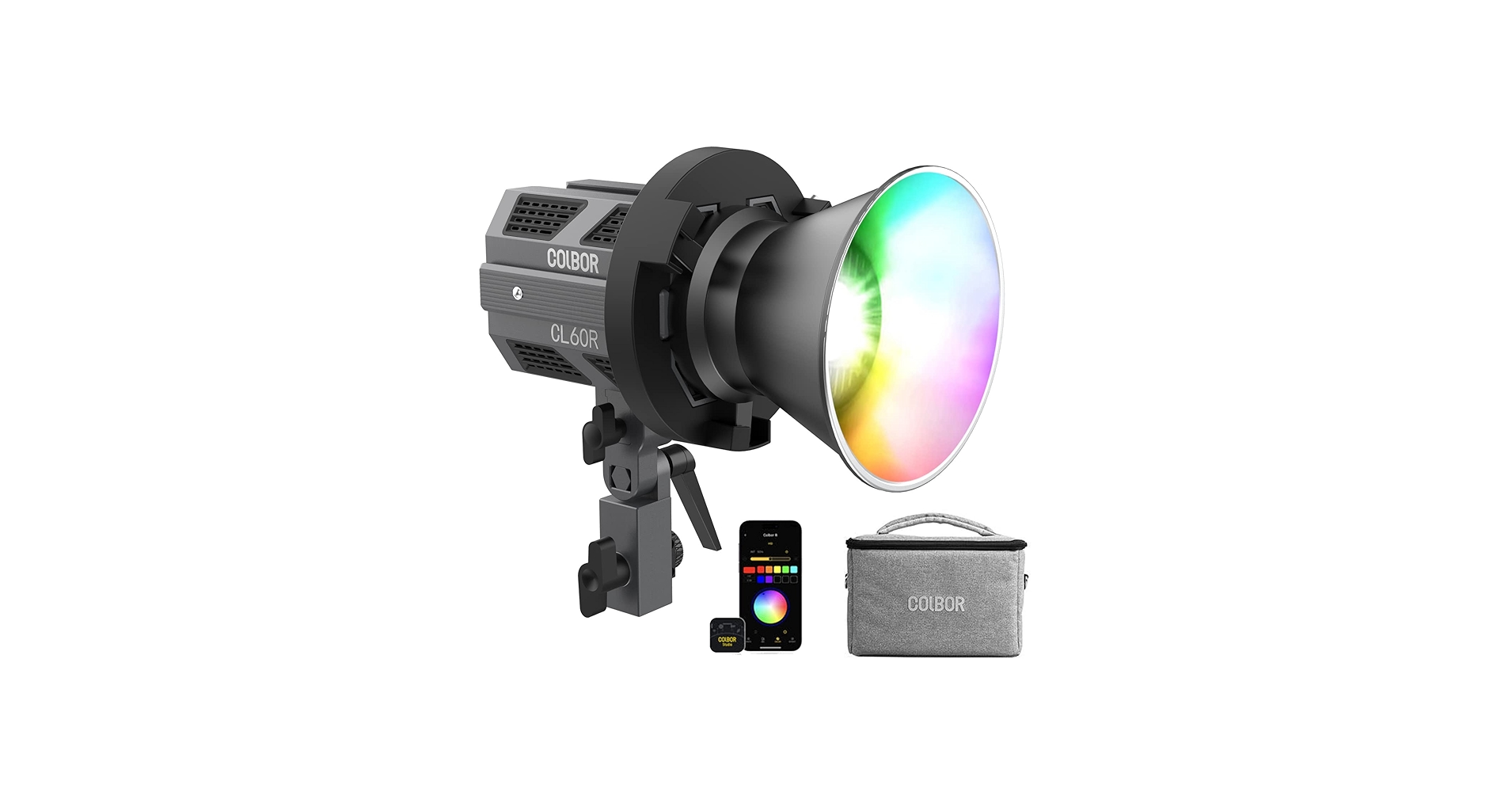 Amazon.com : COLBOR CL60R COB Video Light, RGBWW 65W Full Color