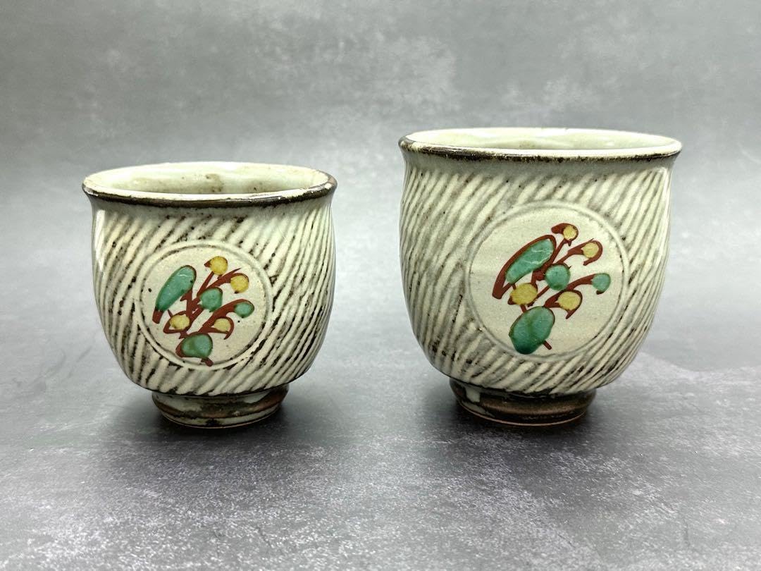 Amazon | 重要無形文化財 人間国宝島岡達三 象嵌赤絵夫婦湯呑 共箱