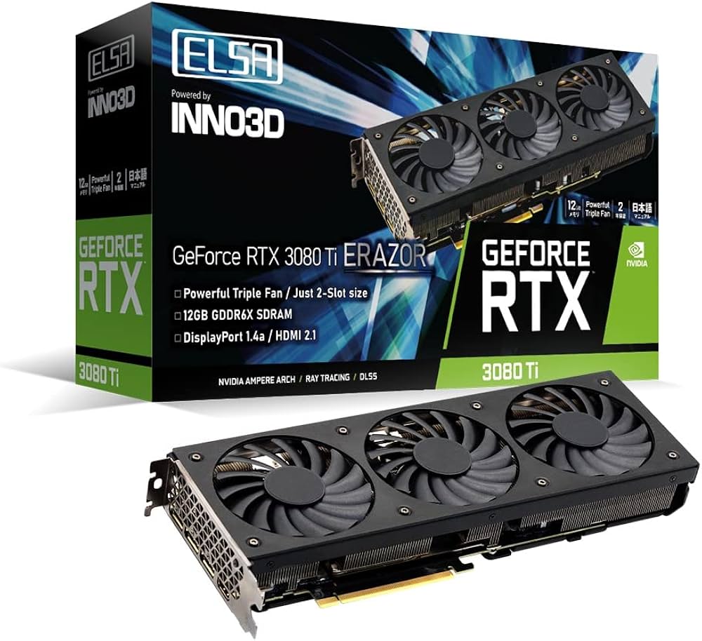 Amazon | エルザ ELSA GeForce RTX 3080 Ti ERAZOR グラフィックス
