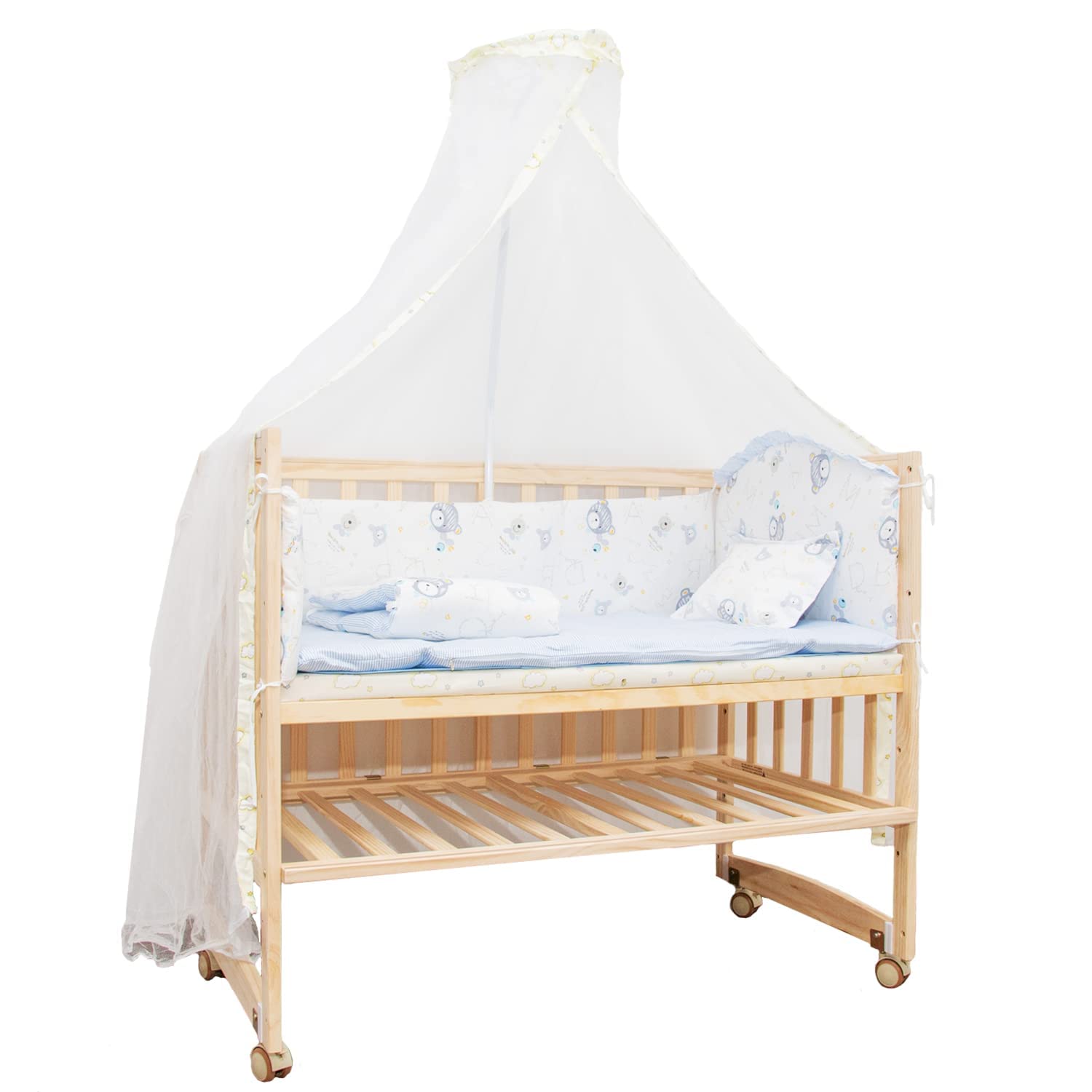 Amazon.co.jp: ベビーベッド 木製 新生児 添い寝ベッド 赤ちゃん