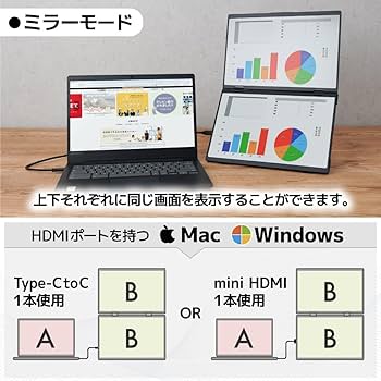 Amazon.co.jp: THANKO Mac/Windows両対応 上下2画面拡張ポータブル