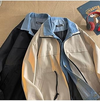 Hesaco Unisex Varsity Jacket, Layered Look Winter Jackets for Men