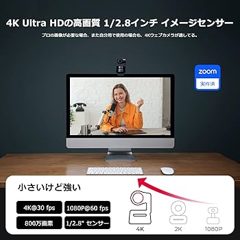 Amazon.co.jp: OBSBOT Tiny 4K webカメラ AI自動追跡 4K UHD対応