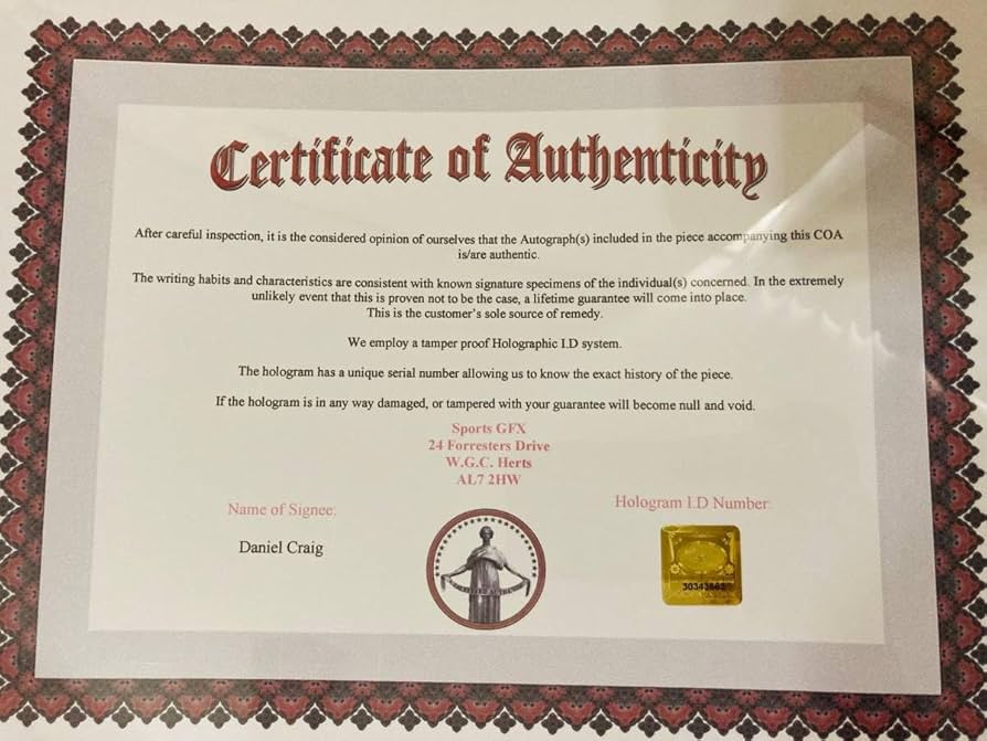 Amazon.co.jp: 007 ノー・タイム・トゥ・ダイ ダニエル・クレイグ 直筆