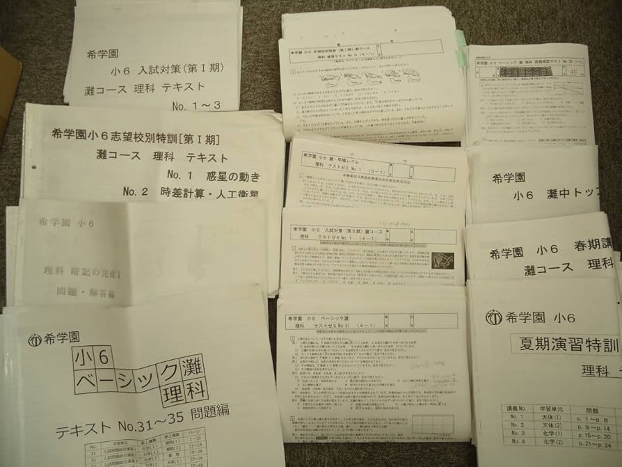 Amazon.co.jp: 希学園 小6/6年 理科 志望校別特訓 灘/灘コース