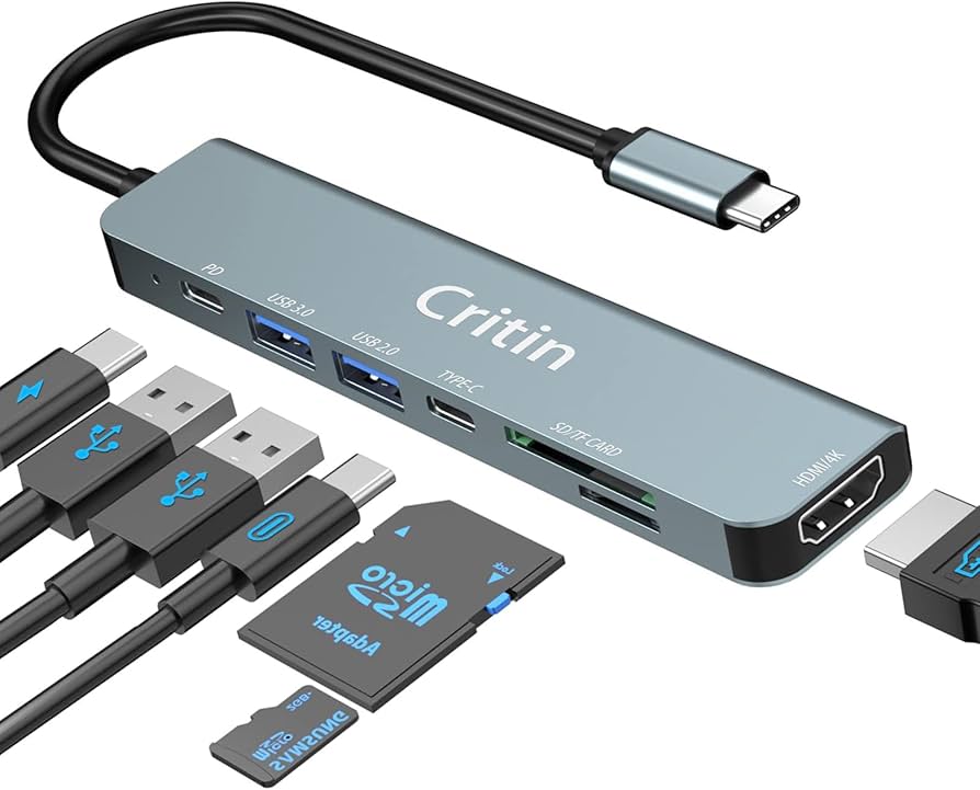 Amazon.com: 7-in-1 USB C Hub with 4K HD,100W PD Charging，USB C