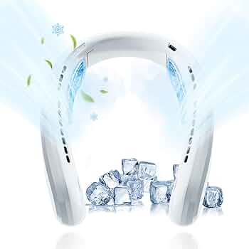 Amazon | ネッククーラー 冷却プレート付き 首掛け扇風機 【2024新設計