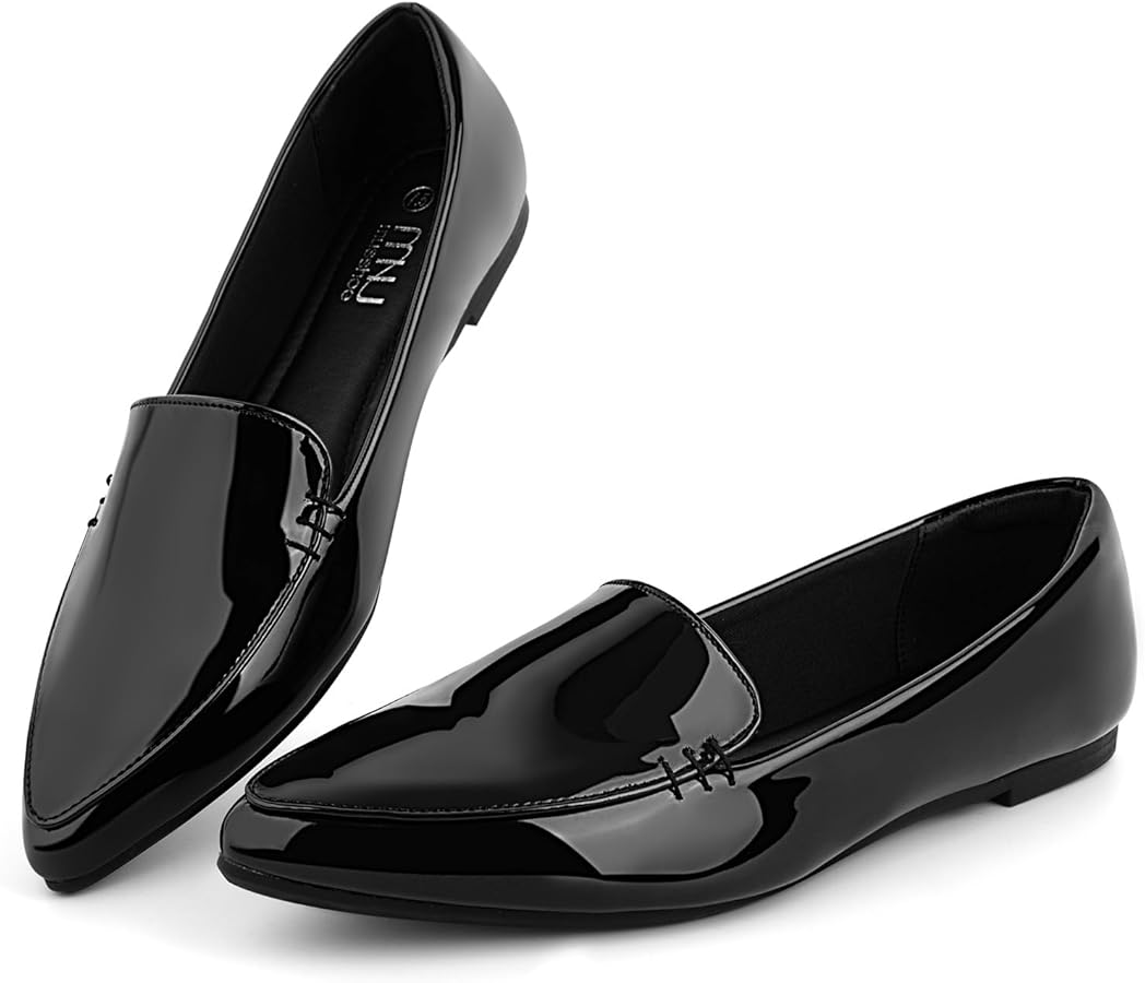 Amazon.com | MUSSHOE Pointed Toe Flats for Women: Comfortable