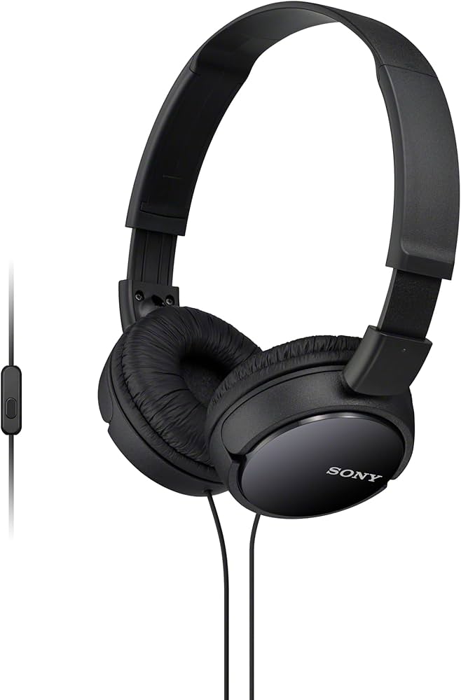 Amazon.com: Sony ZX Series Wired On-Ear Headphones with Mic, Black