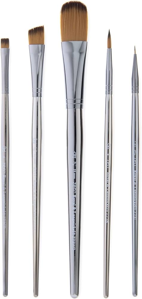 Amazon.com: Royal & Langnickel Zen 5pc Standard Handle Brush Set