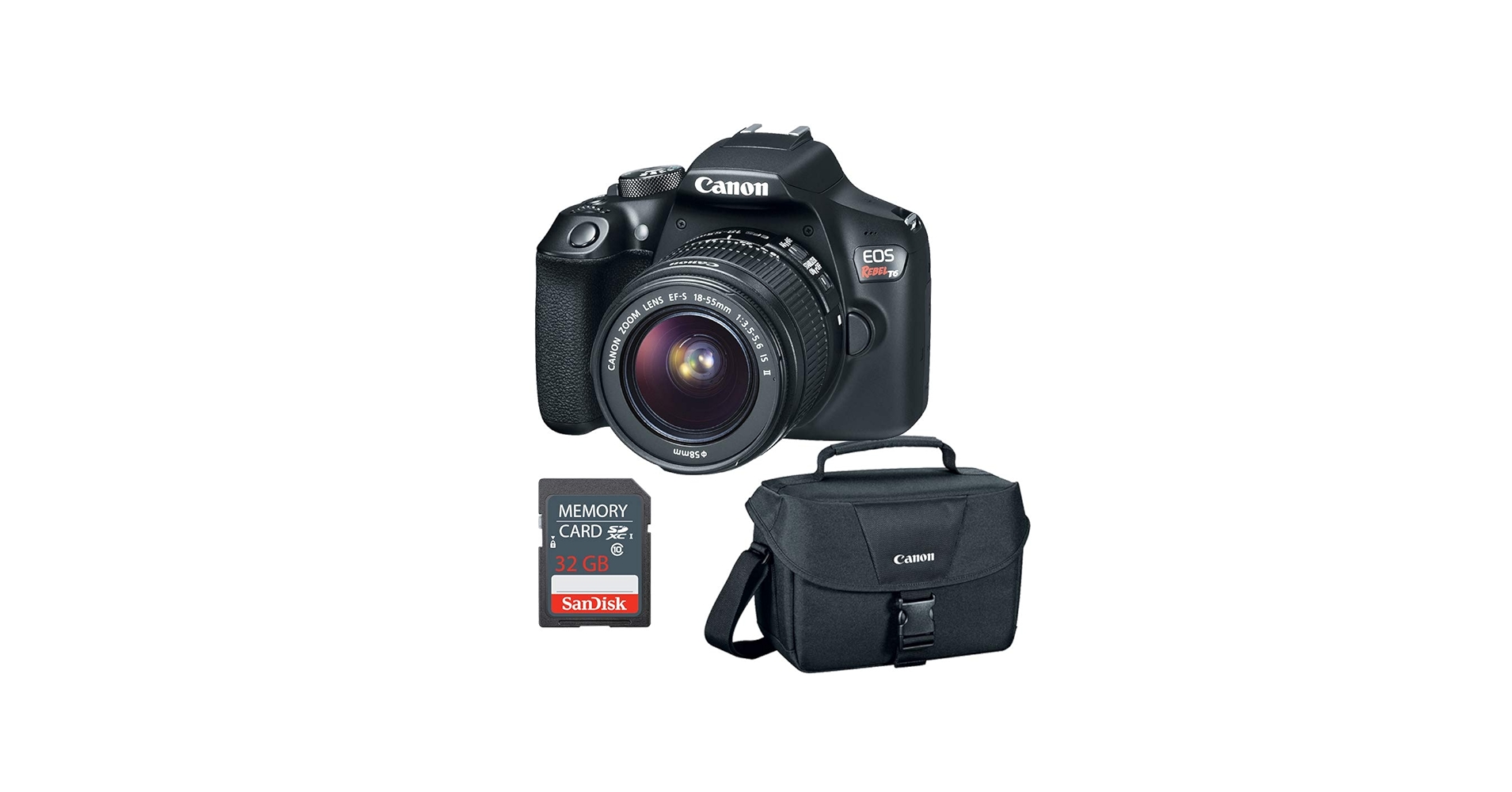 Amazon.com : Canon EOS Rebel T6 DSLR Camera w/EF-S 18-55mm, 32GB
