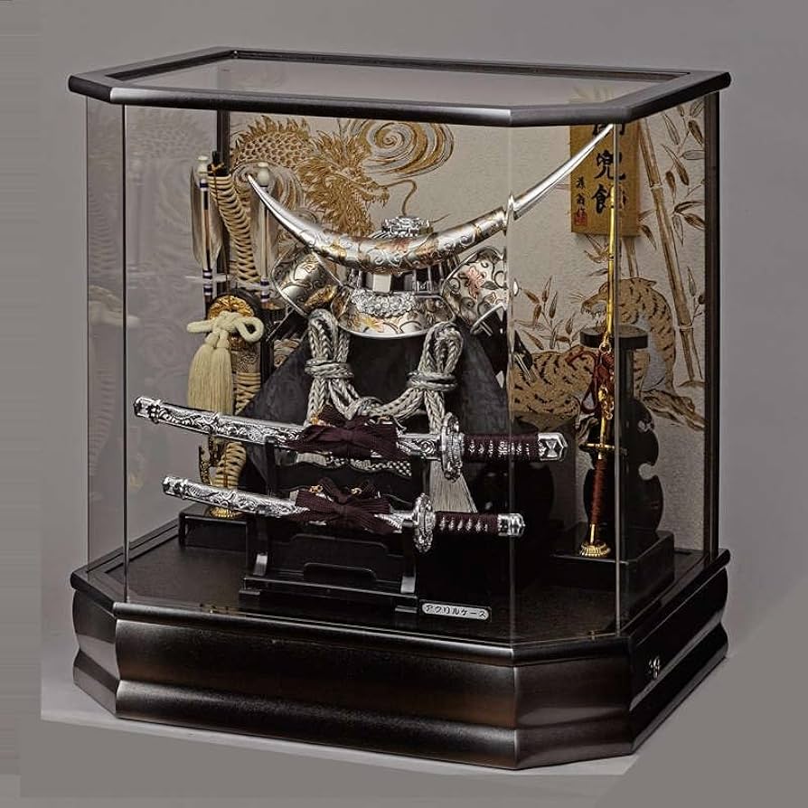 Amazon | 五月人形 ケース入り 兜飾り 六角大輝 伊達政宗の兜 アクリル