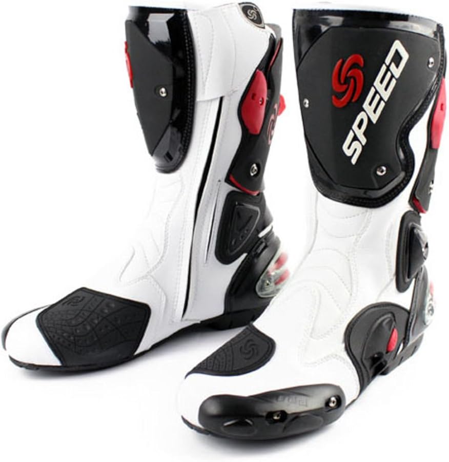 Amazon.co.jp: バイク靴 レーシングブーツ プロテクトスポーツブーツ