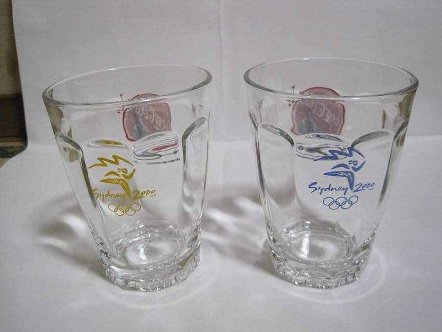 Amazon | コカ コーラ シドニーオリンピック グラス イエロー&ブルー