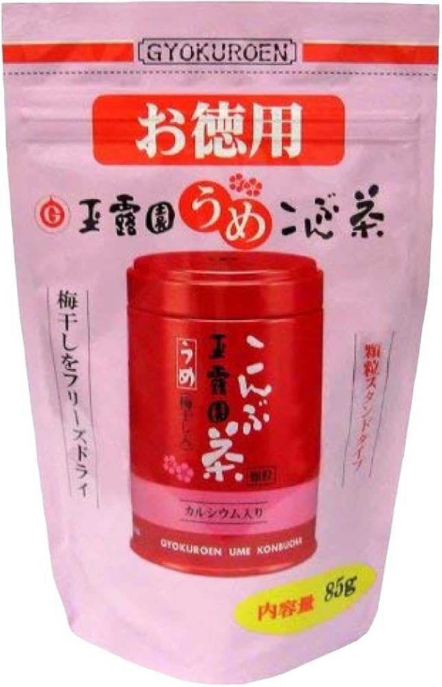 Amazon.co.jp: かほる園 玉露園 梅こんぶ茶 お徳用スタンドパック 85g