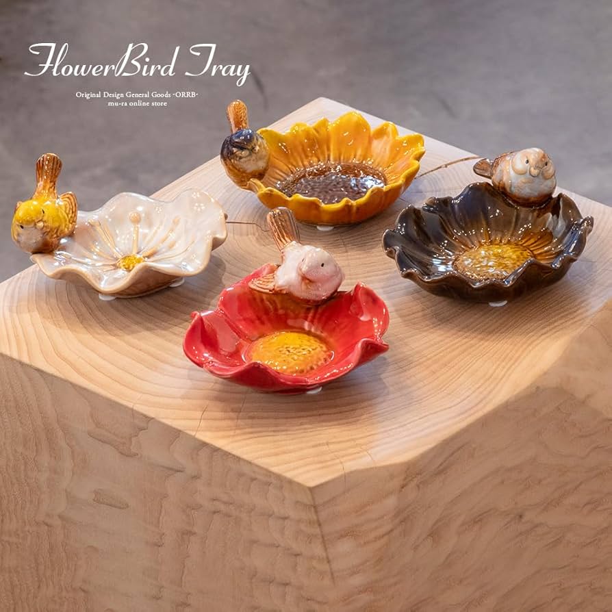 Amazon｜ムーラ フラワーバードトレイ 花 アクセサリートレイ 鍵置き