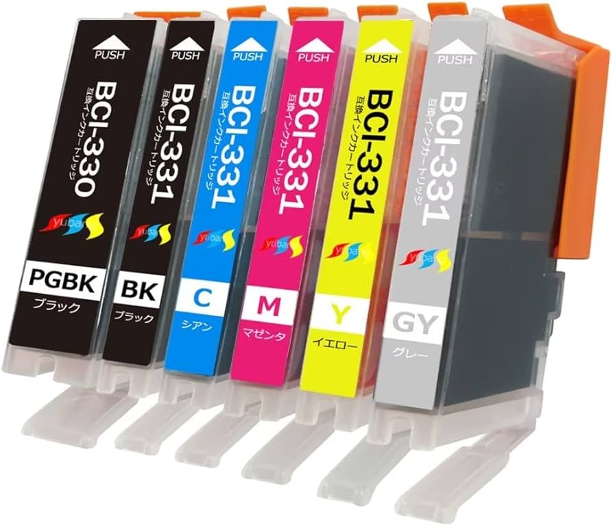 Amazon.co.jp: BCI-331 BCI-330/6MP 331 bk/c/m/y/gy +330 6色マルチ
