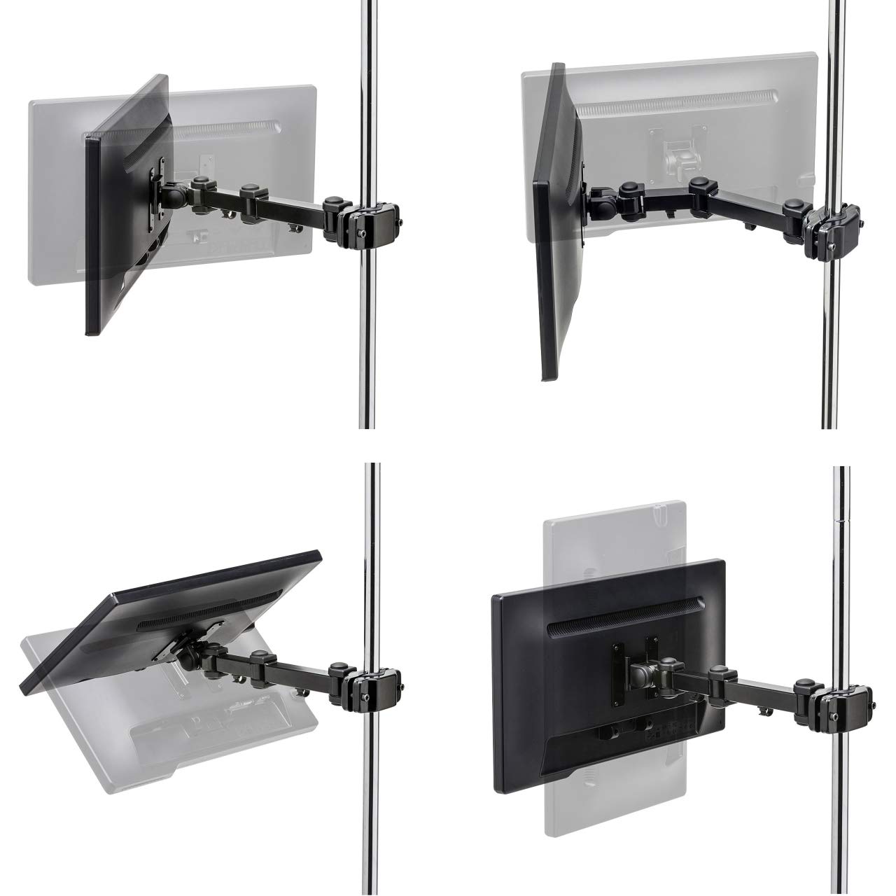 Amazon.co.jp: サンワサプライ モニターアーム 支柱取付け 高耐荷重