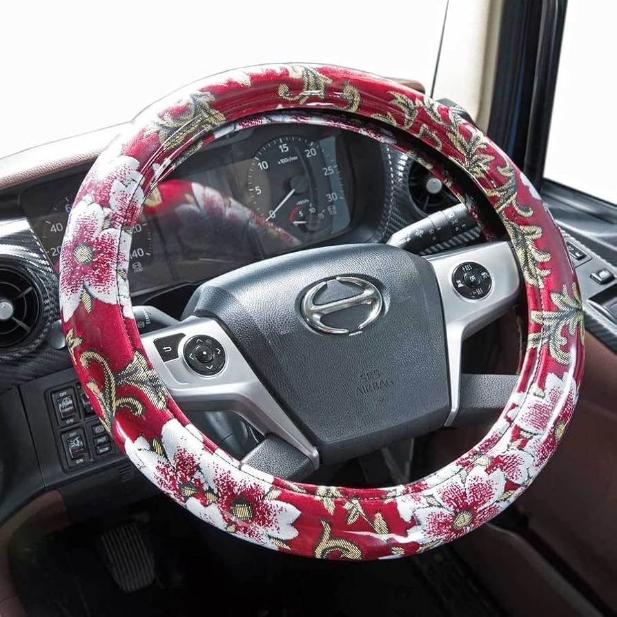 Amazon | トラック用 ハンドルカバー 極太 金華山 桜 レッド ビニール