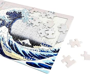 Amazon | ジグソーパズル 葛飾北斎 神奈川沖浪裏 B5 70ピース