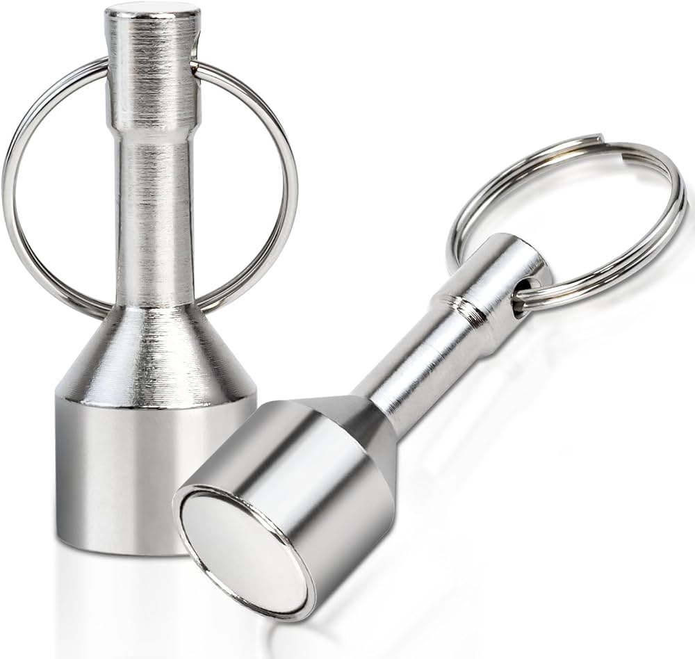 Amazon.co.jp: 2個セット マグネット付き キーホルダー、強力磁石付き